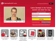 Tablet Screenshot of germanpod101.com